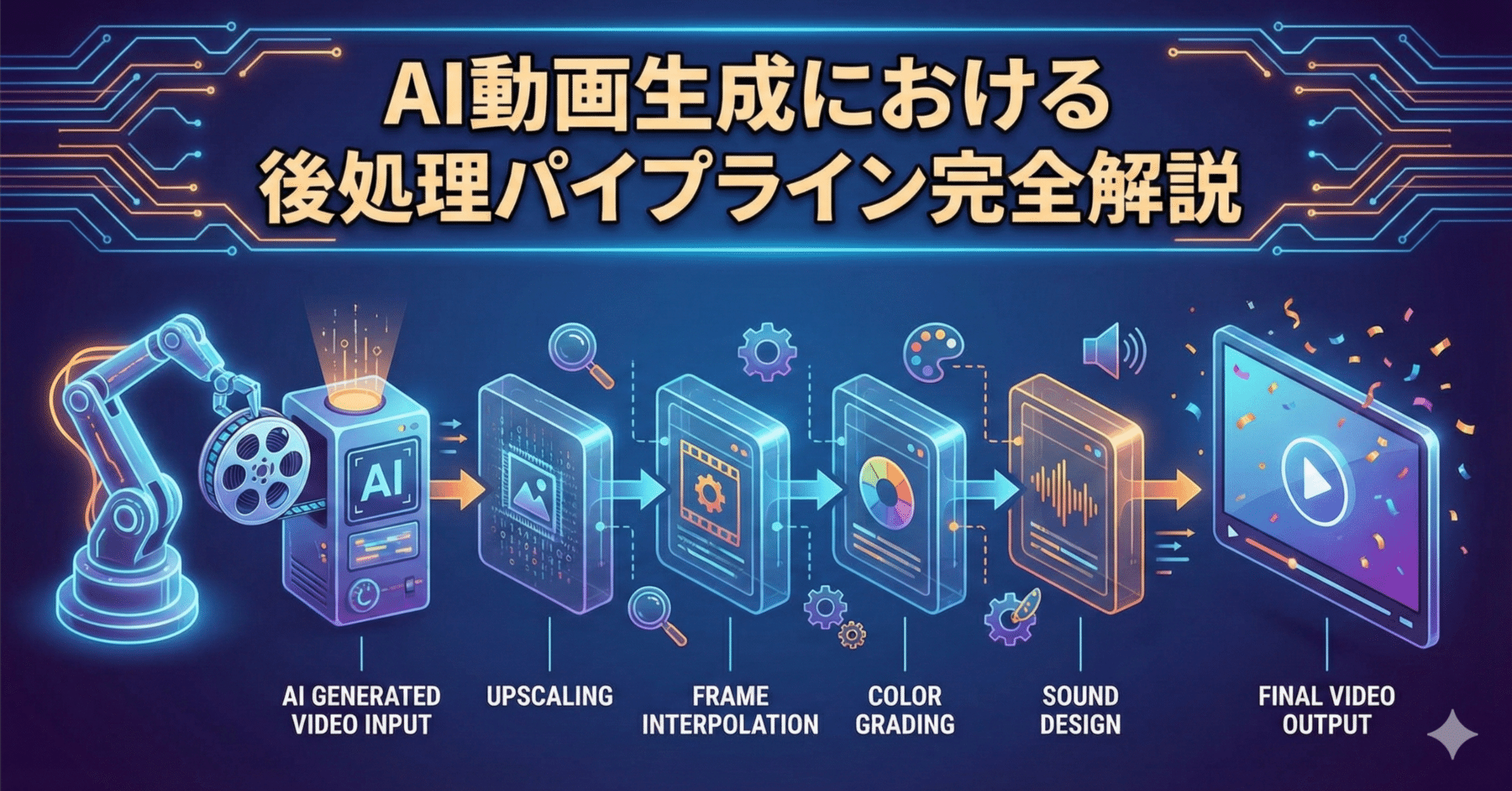 AI動画生成における後処理パイプライン完全解説