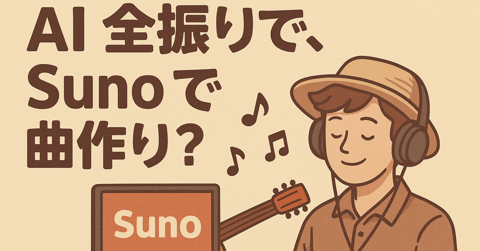 AI全振りで、Sunoで曲作り？