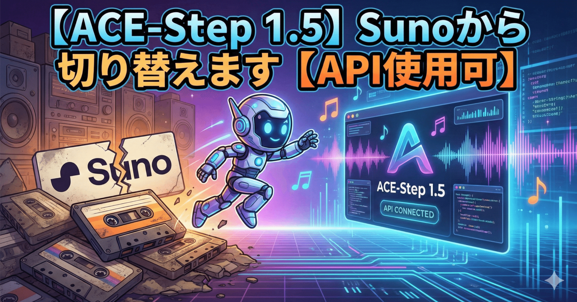 【ACE-Step 1.5】Sunoから切り替えます【API使用可】