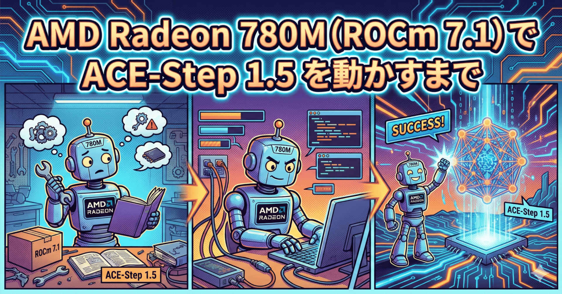 AMD Radeon 780M(ROCm 7.1)で ACE-Step 1.5 を動かすまで