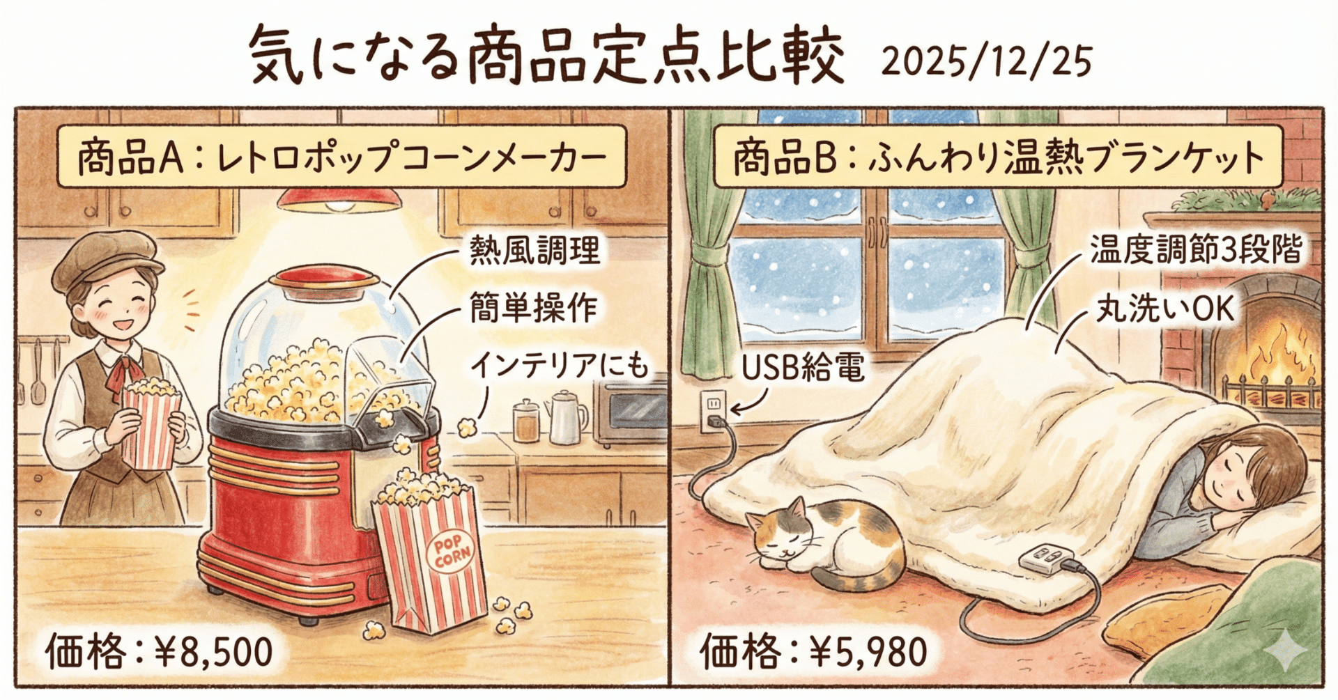 気になる商品定点比較　2025/12/25