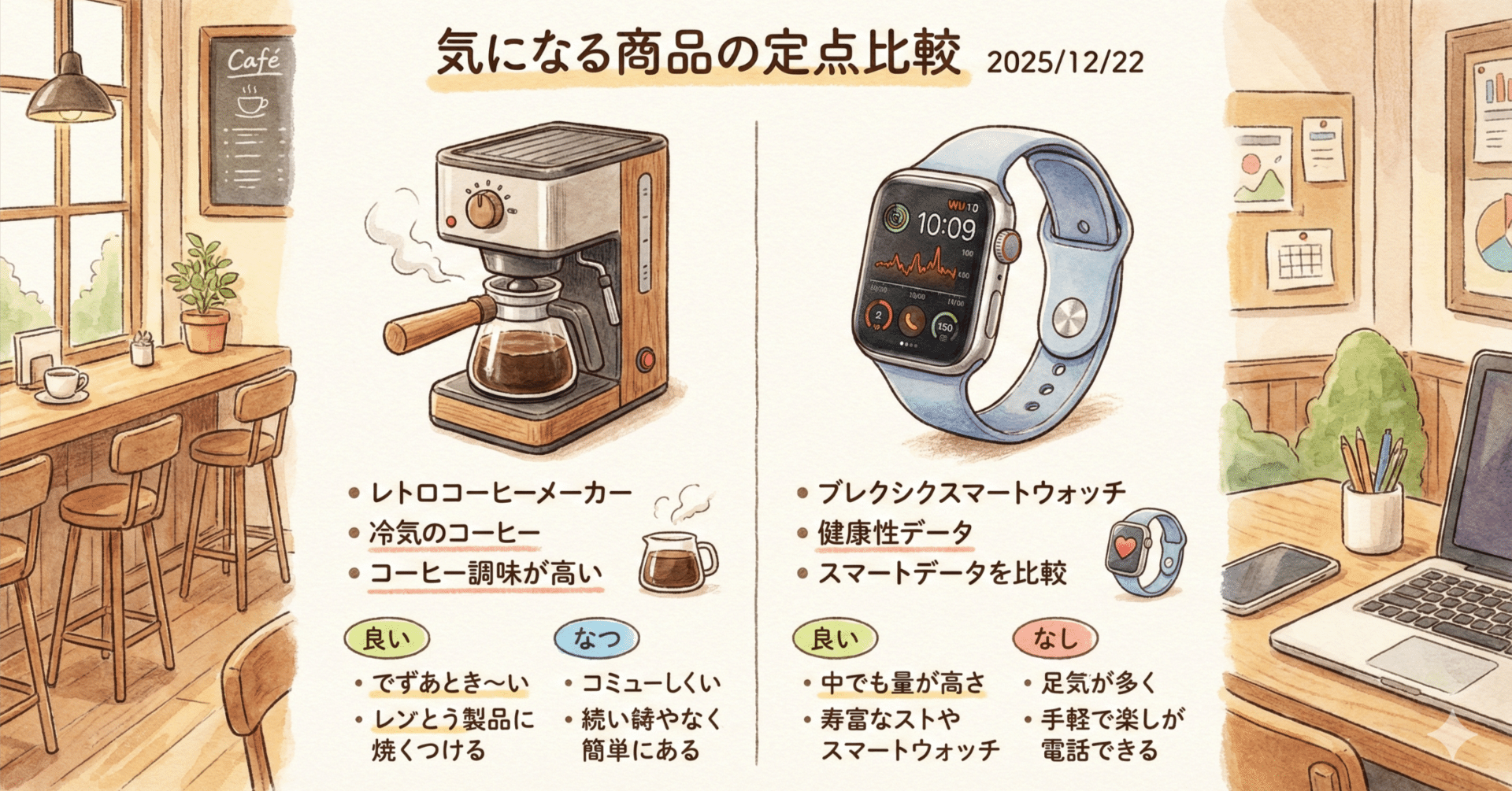 気になる商品定点比較　2025/12/22
