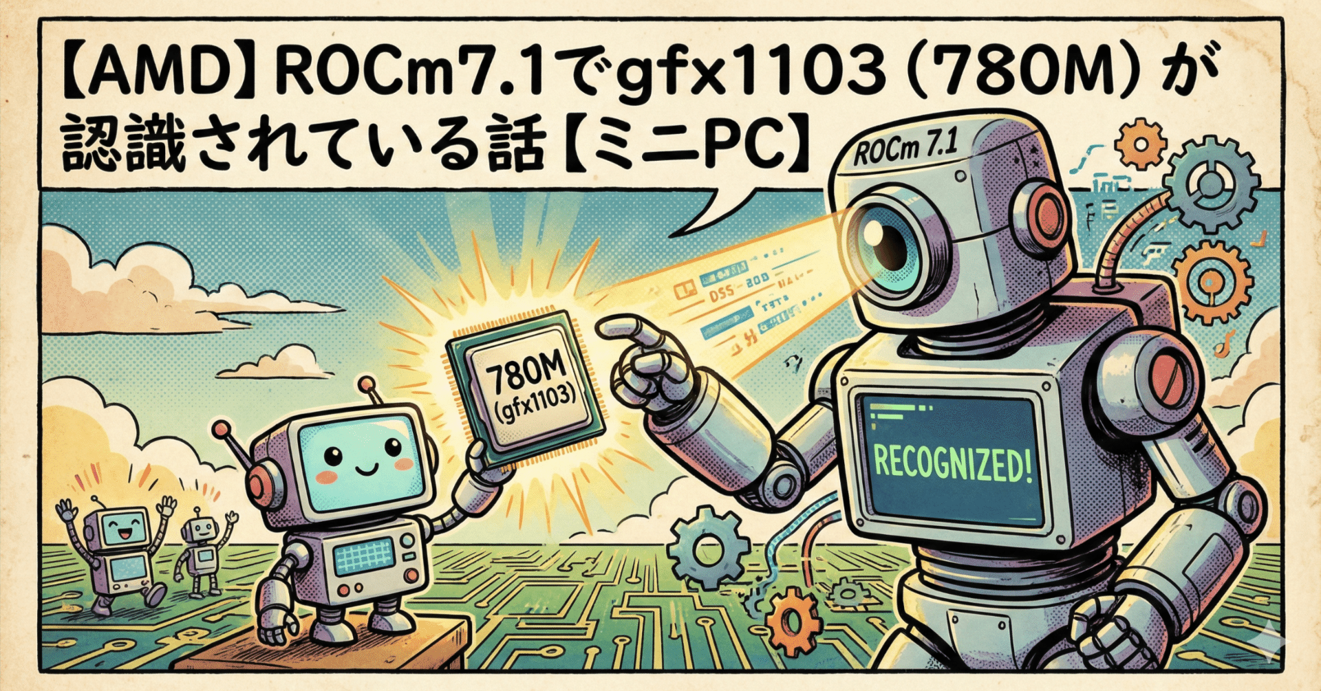 【AMD】ROCm7.1でgfx1103(780M)が認識されている話【ミニPC】