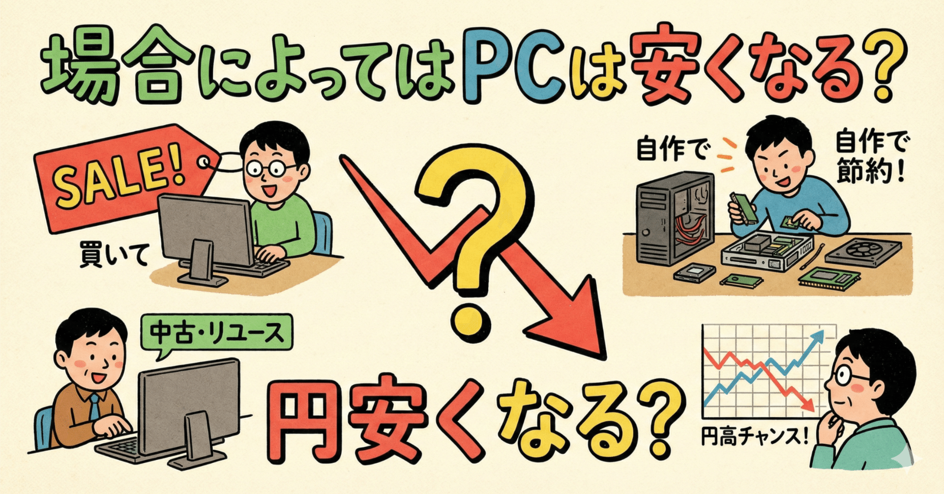 場合によってはPCは安くなる？