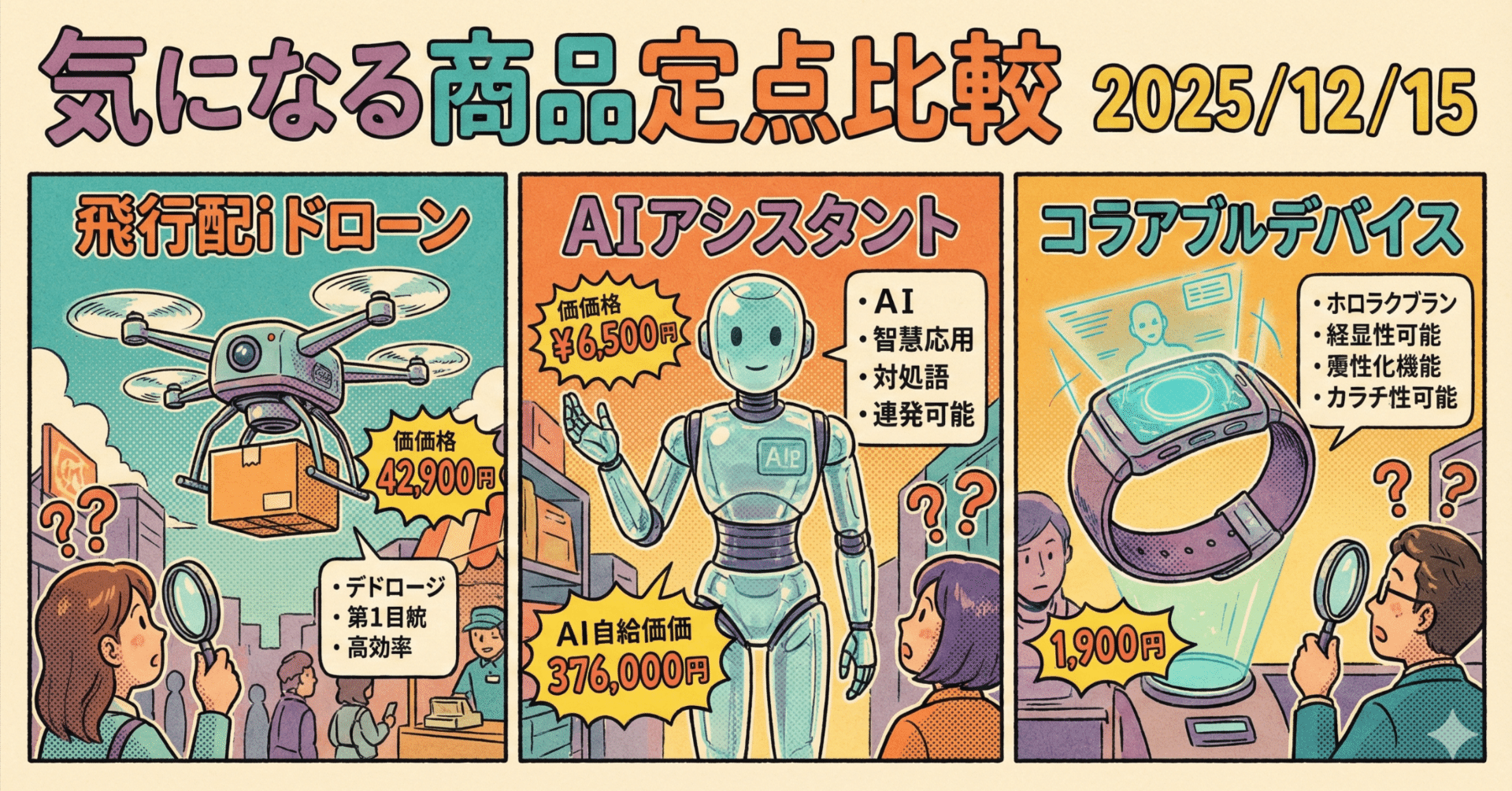 気になる商品定点比較 2025/12/15