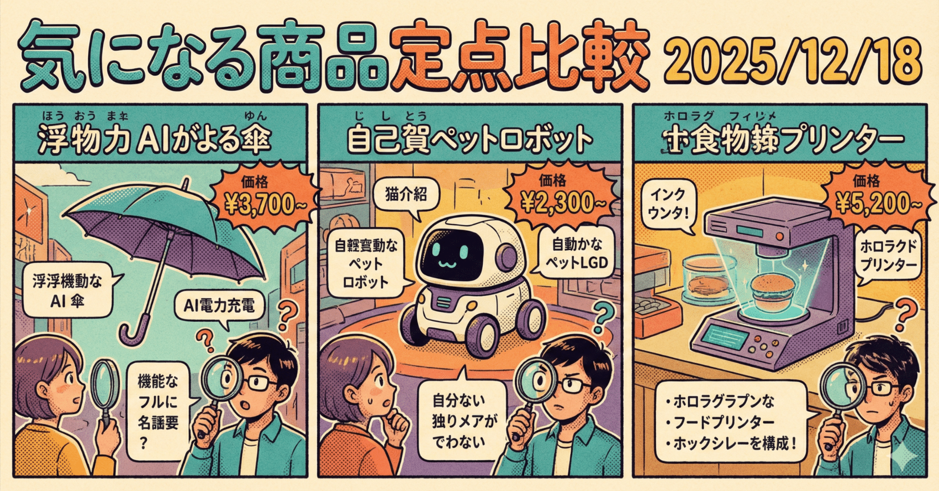 気になる商品定点比較 2025/12/18