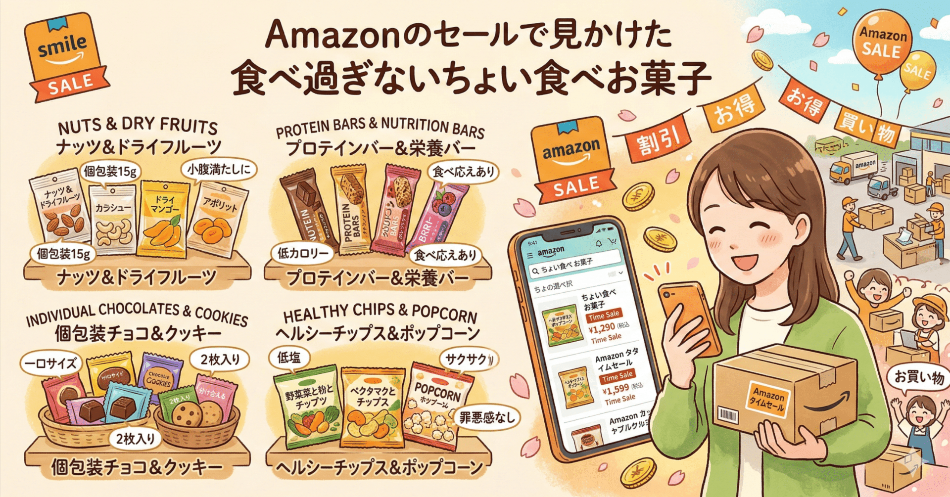 Amazonのセールで見かけた食べ過ぎないちょい食べお菓子