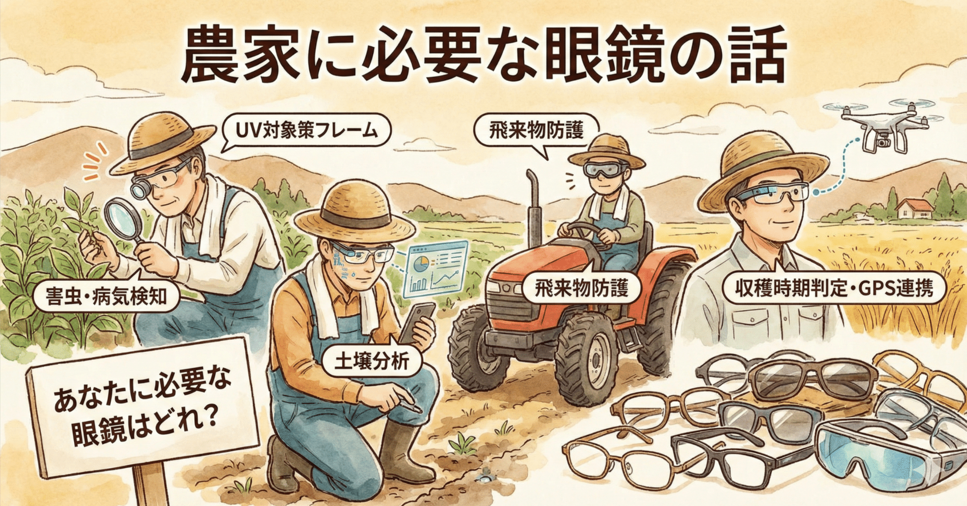 農家に必要な眼鏡の話