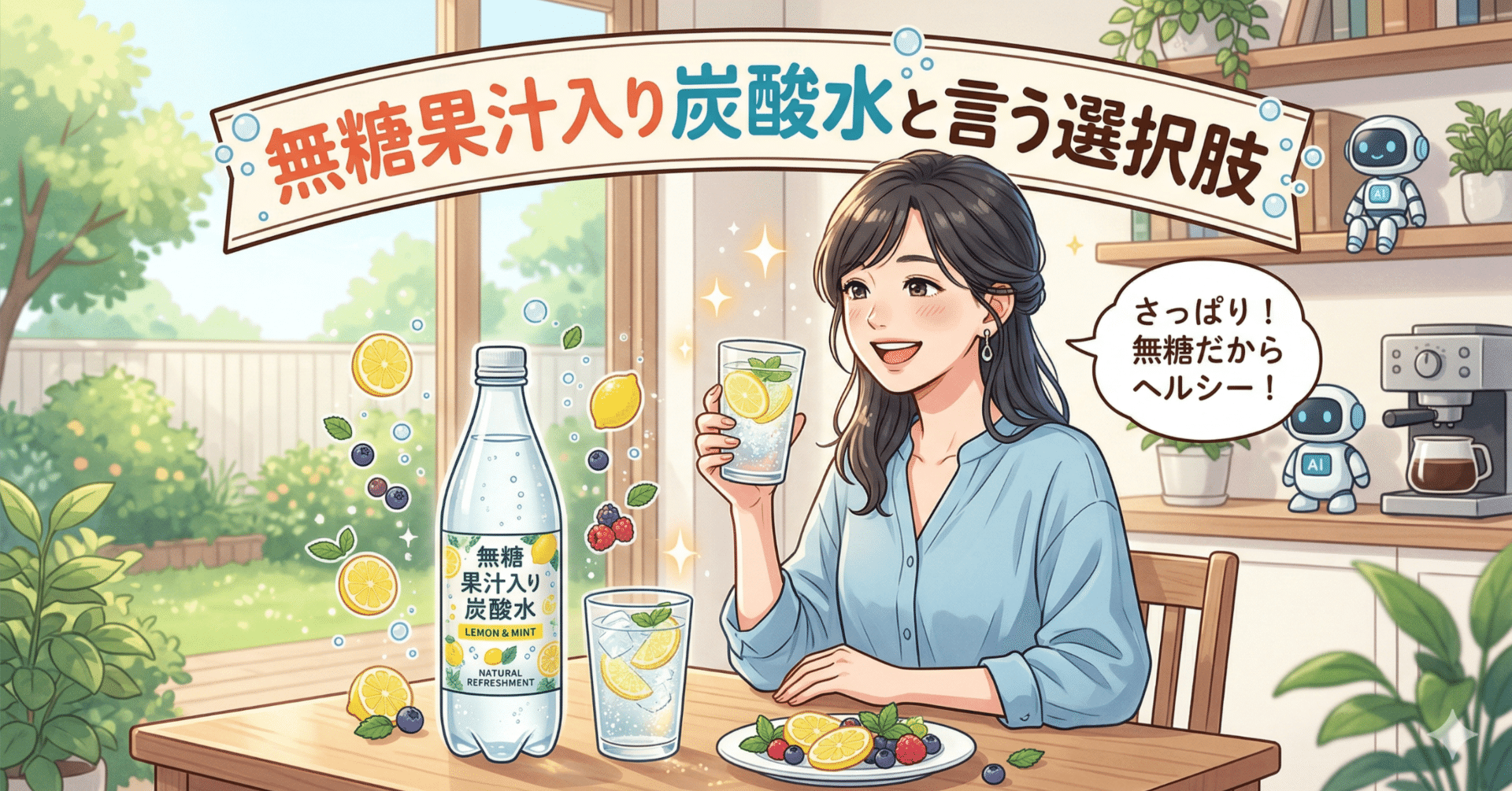 無糖果汁入り炭酸水と言う選択肢