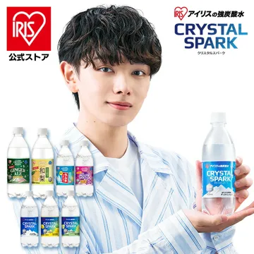[ｴﾝﾄﾘｰでﾎﾟｲﾝﾄ最大10倍/ｽﾀﾝﾌﾟﾗﾘｰ]炭酸水 500ml 24本 アイリスオーヤマ 強炭酸水 選べる ラベルレス プレーン レモン ラムネ グレープソーダ ジンジャーエール 和梨 フレーバー 天然水 無糖 ペットボトル 炭酸飲料 アイリスフーズ クリスタルスパーク *：アイリスオーヤマ公式 楽天市場店