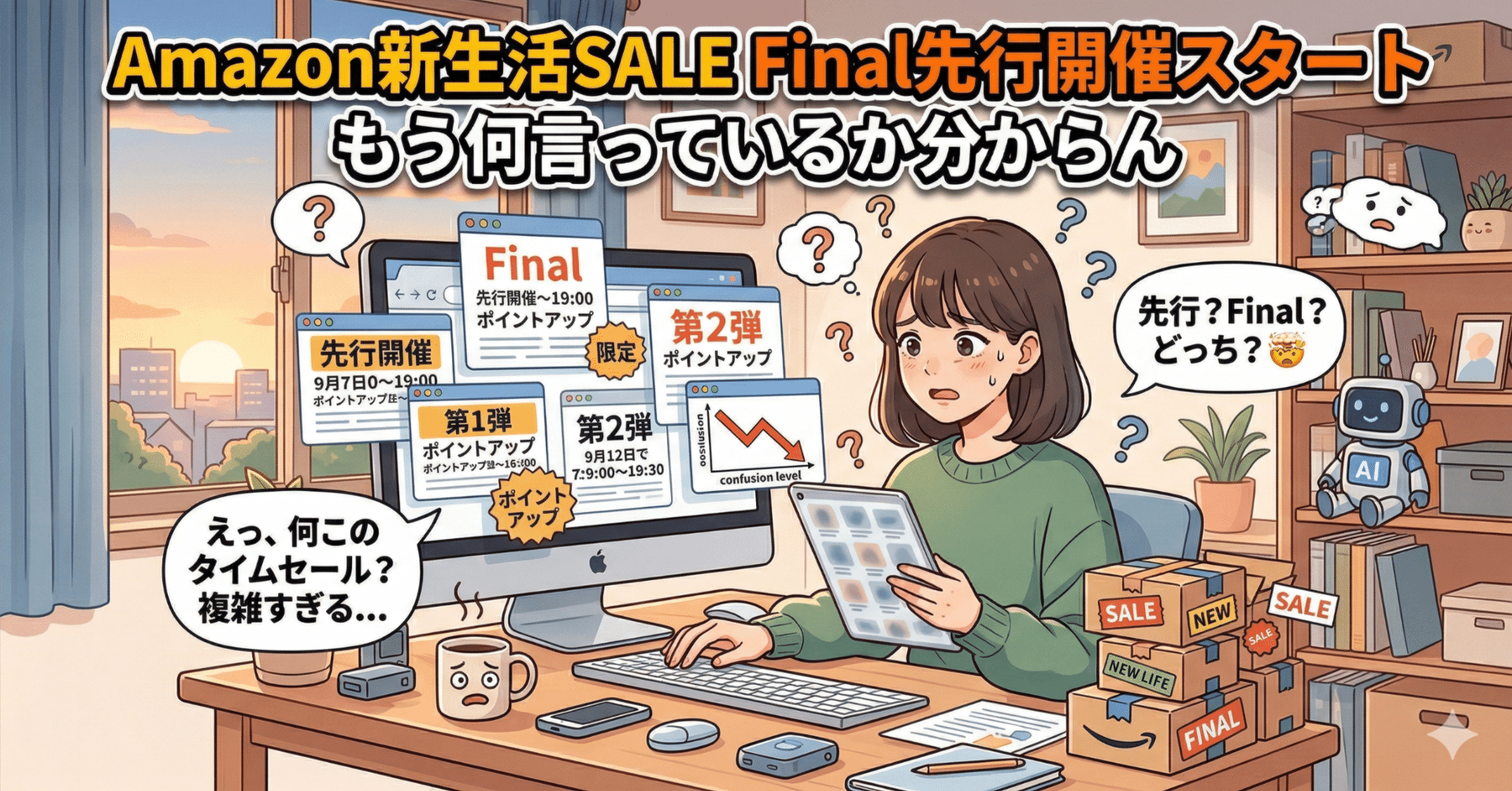Amazon新生活SALE Final先行開催スタート もう何言っているか分からん